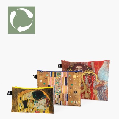 3 pouzdra: Gustav Klimt - The Kiss, The Fulfilment, Hygieia - LOQI Zip Pockets