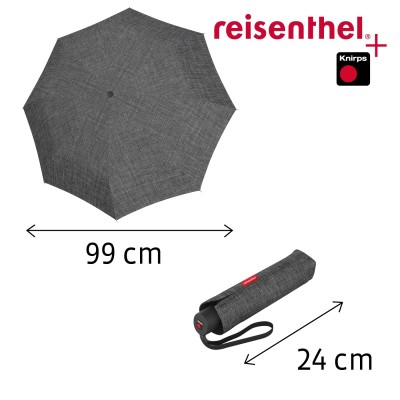 deštník POCKET CLASSIC twist silver KNIRPS - REISENTHEL
