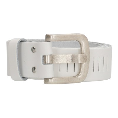 opasek Midland 3.8 x 95 cm, WHITE, kůže, Hide&Stitches