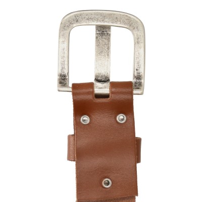 opasek Midland 3.8 x 95 cm, BROWN, kůže, Hide&Stitches