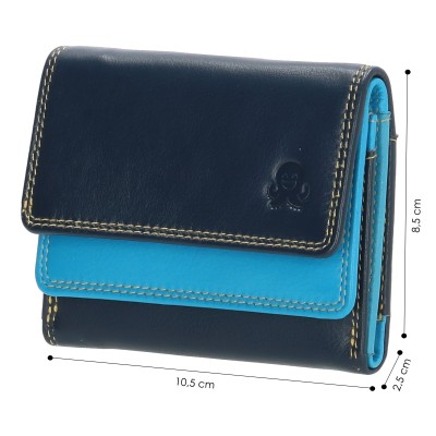 Happy Wallet NAVY, leather wallet