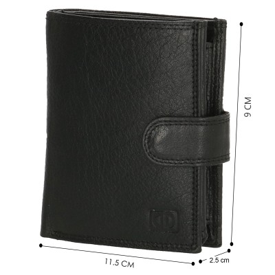 FH serie H1 BLACK, kožená peňaženka Double-D