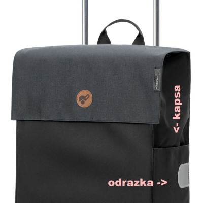 Scala Shopper HERA black, nákupní taška na kolečkách Andersen Shopper