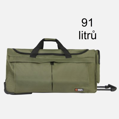 AMSTERDAM 91 litrů, OLIVE, taška na kolečkách Enrico Benetti