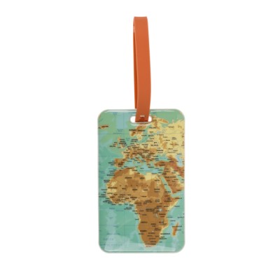 luggage tag WORLD MAP, 7x11.5cm