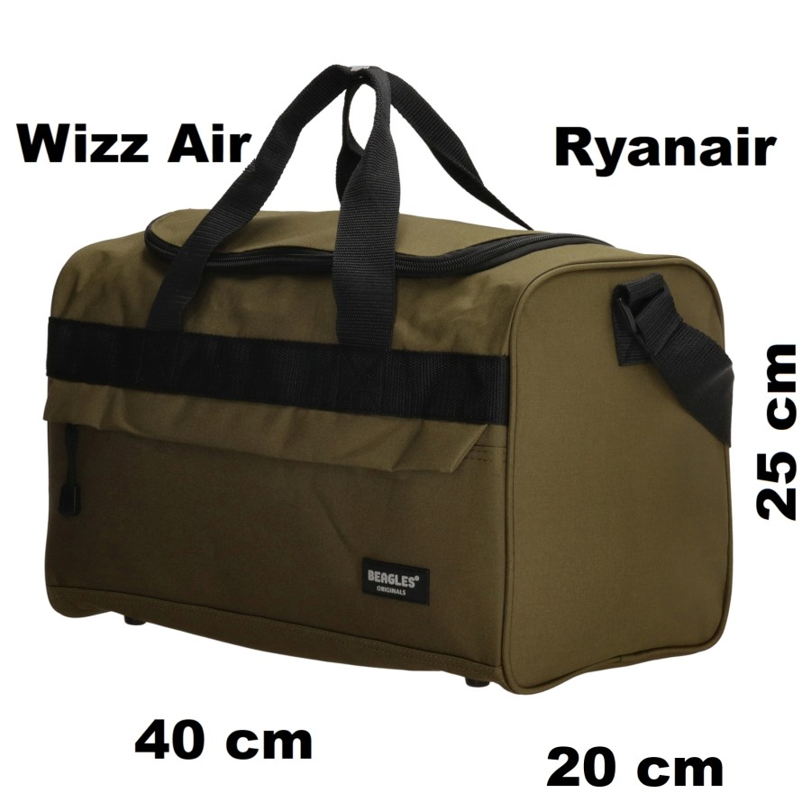 Wizz Air Small Cabin Bag 40x25x20cm olive BEAGLES ORIGINALS