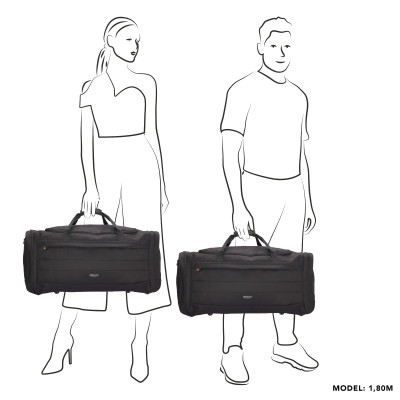 cestovní taška 76 litrů, 35x75x29cm, black, Beagles Originals