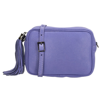 ANNA 21x15x8 cm, Lavender, leather shoulder bag Charm London