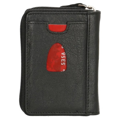 credit card case, black leather