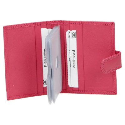 credit card case, pink leather