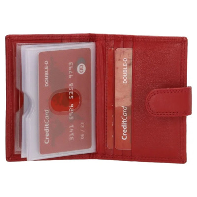 credit card case, red leather