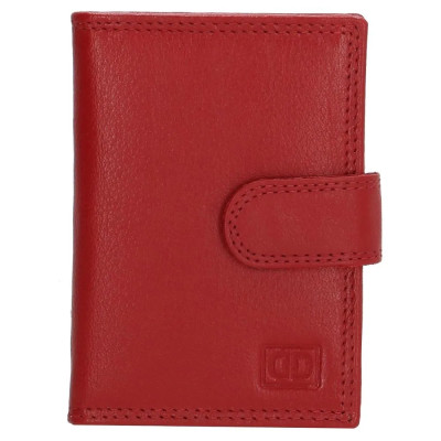 pouzdro na platební karty, červená kůže, FH serie Double-d