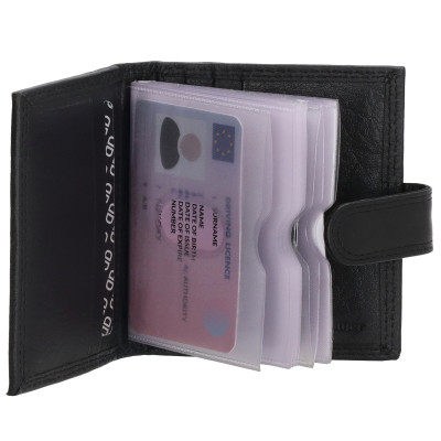 credit card case, black leather