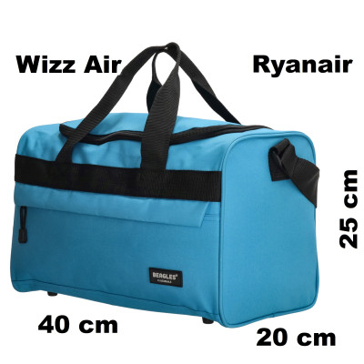Wizz Air Small Cabin Bag 40x25x20cm steel blue BEAGLES ORIGINALS