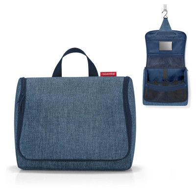 Toiletbag XL twist blue, závěsná kosmetická taška Reisenthel