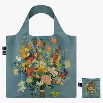 Vincent van Gogh: Flower Pattern Blue LOQI Recycled Bag, Museum Collection