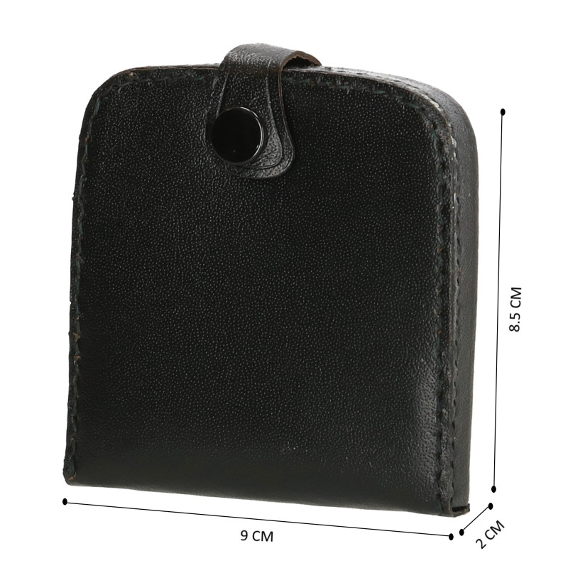 kožená peněženka na mince 8.5x9cm BLACK