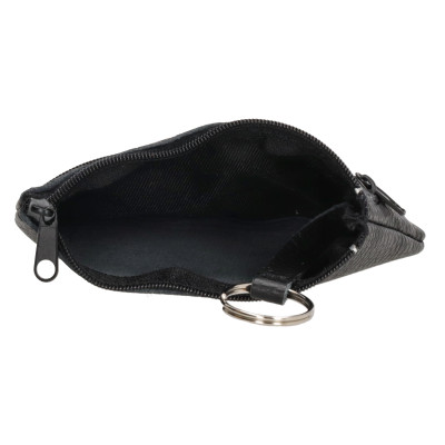 klíčenka 13.5x9cm BLACK, kůže, Charm London