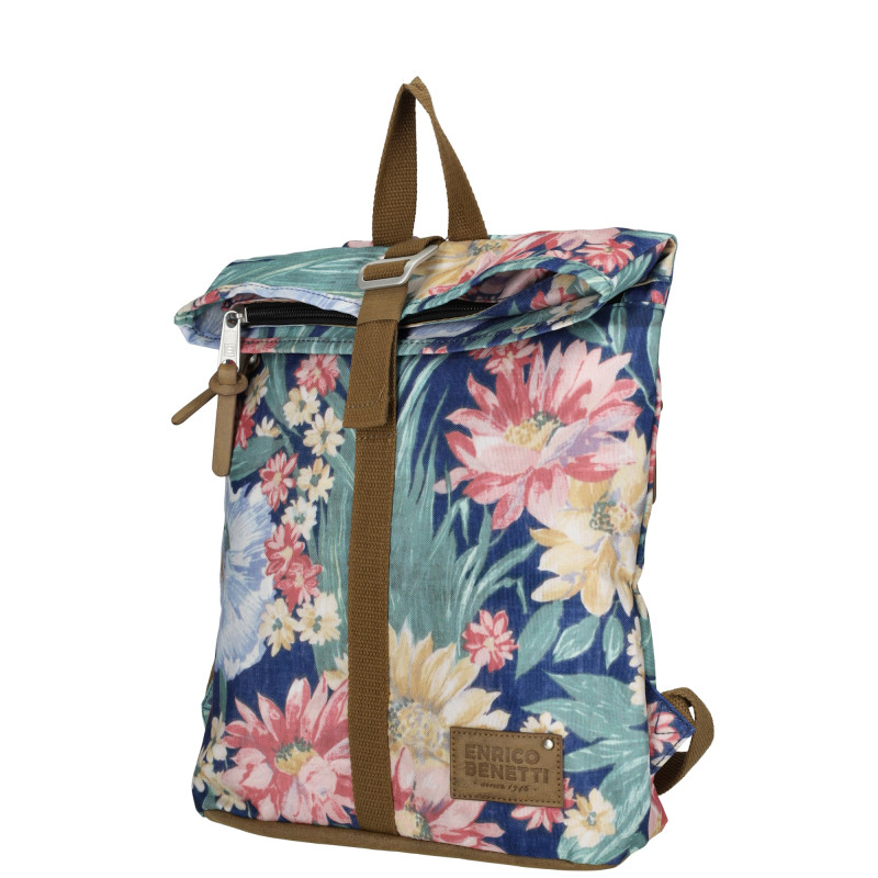 SANTIAGO S 14" navy flower Batoh Enrico Benetti