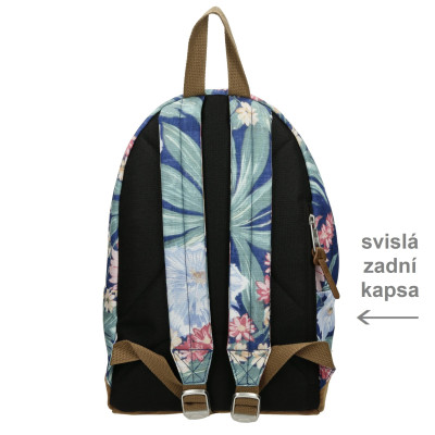 SANTIAGO S 8 litrů, navy flower, batoh Enrico Benetti