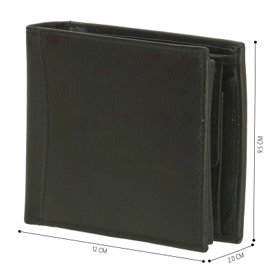 kožená peněženka 12x9cm, černá