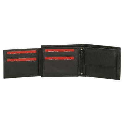 kožená peněženka 12x9.5cm, černá