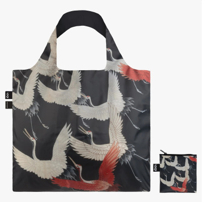 Anonymous: Furisode with a Myriad of Flying Cranes, LOQI Recycled Bag