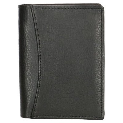 kožená peněženka pánská 9.3 x 12 cm BLACK