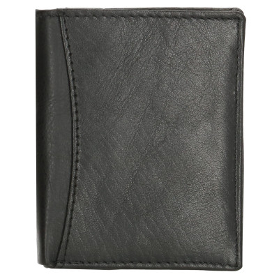 kožená peněženka pánská 9.3 x 12 cm BLACK