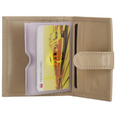 pouzdro na platební karty, light taupe, kůže, FH serie Double-D