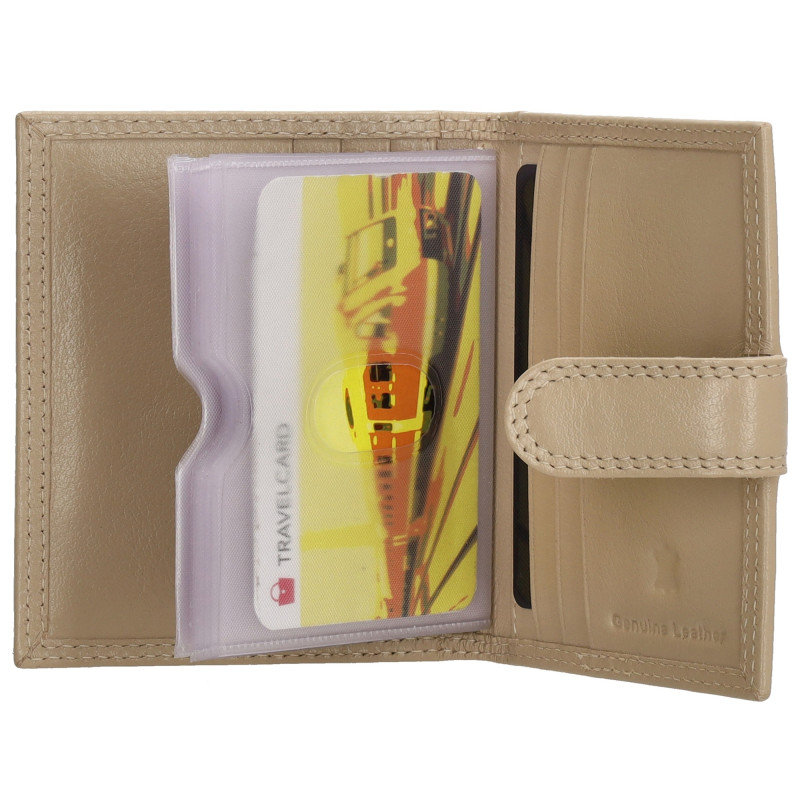 pouzdro na platební karty, light taupe, kůže, FH serie Double-D