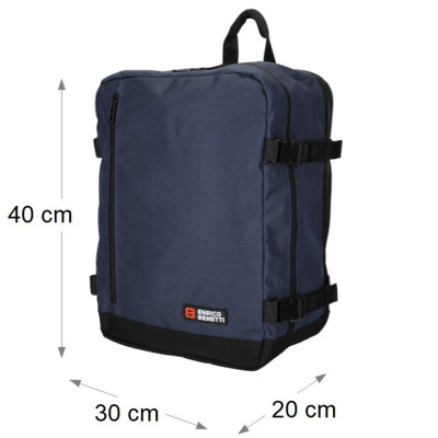 Enrico Benetti kabinový batoh AMSTERDAM 40x30x20 cm, NAVY, 24 litrů