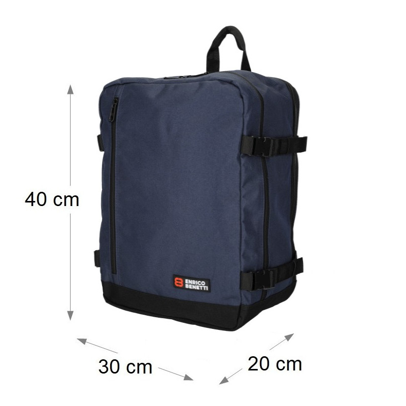 Enrico Benetti kabinový batoh AMSTERDAM 40x30x20 cm, NAVY, 24 litrů