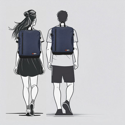 Enrico Benetti kabinový batoh AMSTERDAM 40x30x20 cm, NAVY, 24 litrů