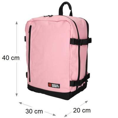 AMSTERDAM 40x30x20 cm, PINK, kabinový batoh Enrico Benetti