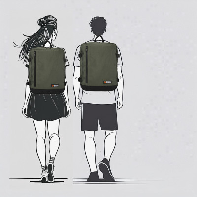 AMSTERDAM 40x30x20 cm, OLIVE, kabinový batoh Enrico Benetti