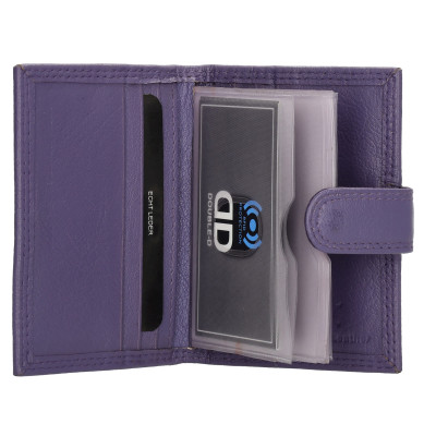 pouzdro na platební karty, PURPLE kůže, FH serie Double-D