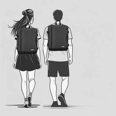 AMSTERDAM 40x30x20 cm, BLACK, kabinový batoh Enrico Benetti