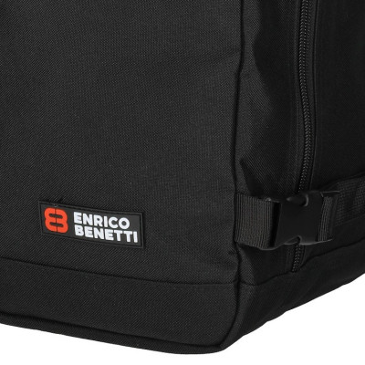 AMSTERDAM 40x30x20 cm, BLACK, kabinový batoh Enrico Benetti