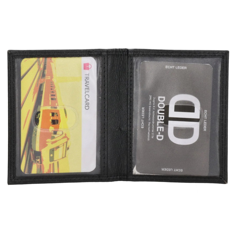 pouzdro na karty 10x8x1cm, černá kůže