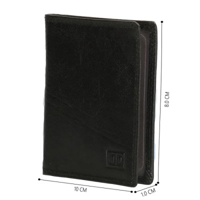 pouzdro na karty 10x8x1cm, černá kůže