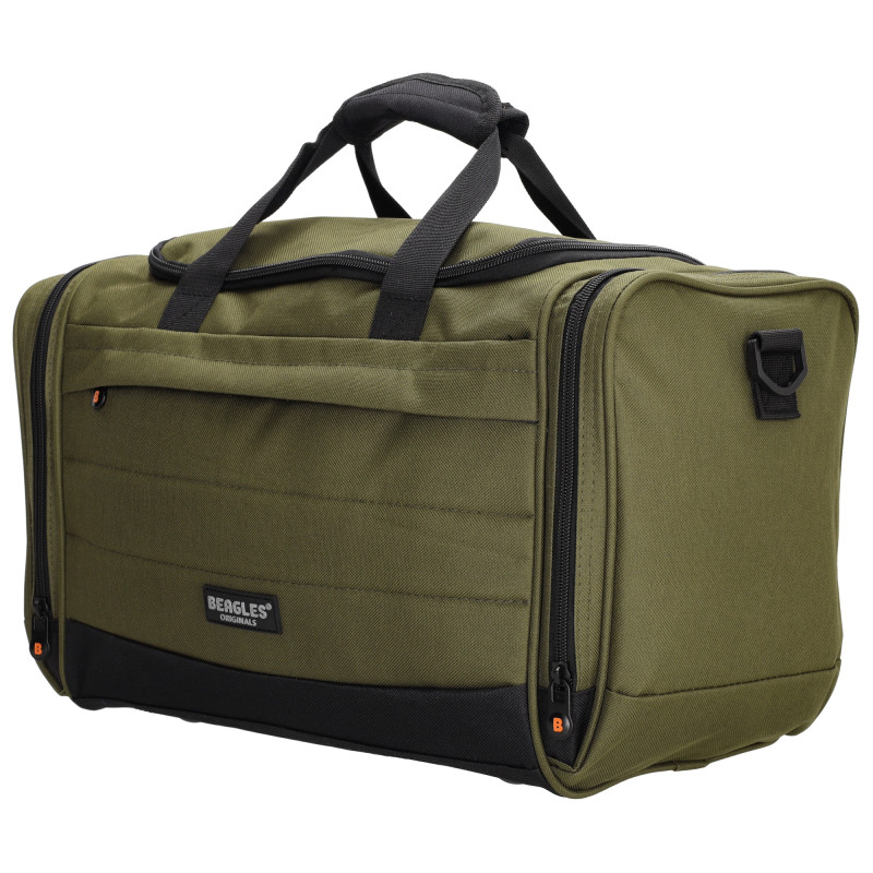 cestovní taška 22 litrů, 20x43x26cm, OLIVE, Beagles Originals