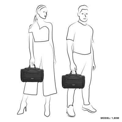 cestovní taška 22 litrů, 20x43x26cm, OLIVE, Beagles Originals