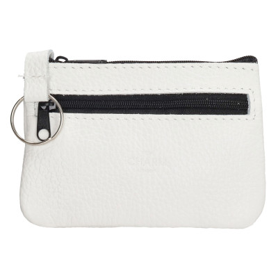 klíčenka 13.5x9cm WHITE, kůže, Charm London