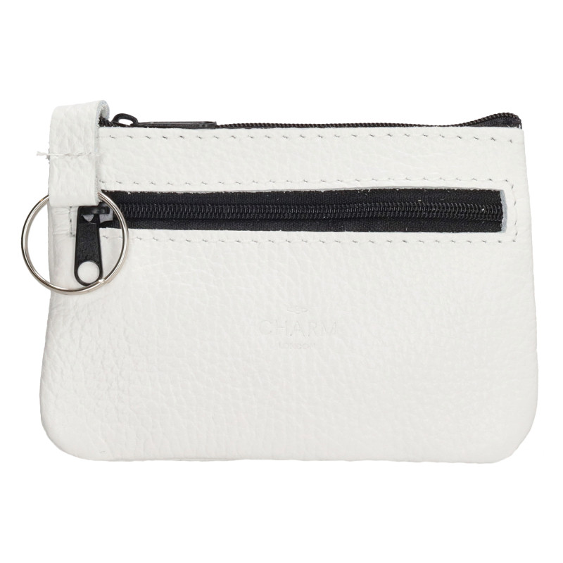 klíčenka 13.5x9cm WHITE, kůže, Charm London