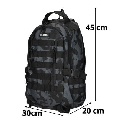 ARIZONA 45x30x20cm, 15", black camouflage, batoh Enrico Benetti