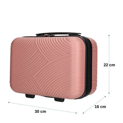 kosmetický kufřík 30x22x16cm, Louisville, old pink, Enrico Benetti