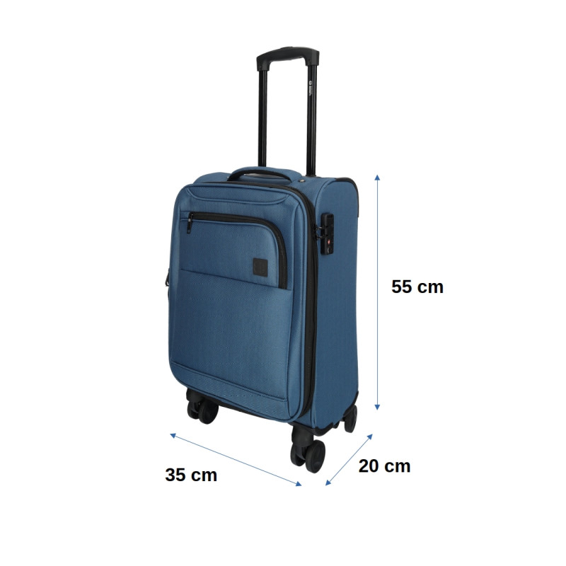 Oakville 55 cm Jeans Blue, kabinový kufr Enrico Benetti