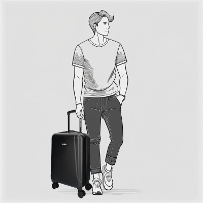 Edmonton 35 litrů, kabinový kufr Enrico Benetti, BLACK