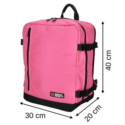 AMSTERDAM 40x30x20 cm, FUCHSIA, kabinový batoh Enrico Benetti